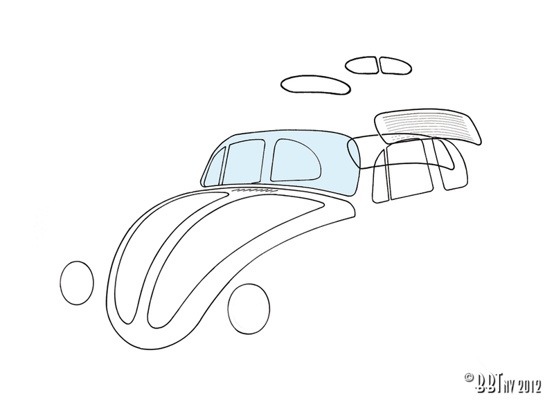 Voorruit blank 113 845 101D