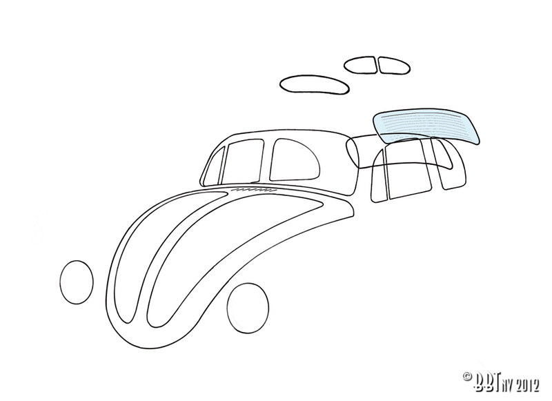 Vitre arrière, dégrivrante (12V) 111 845 501K