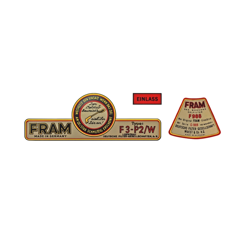 autocollant pour kit filtre d'huile style FRAM 