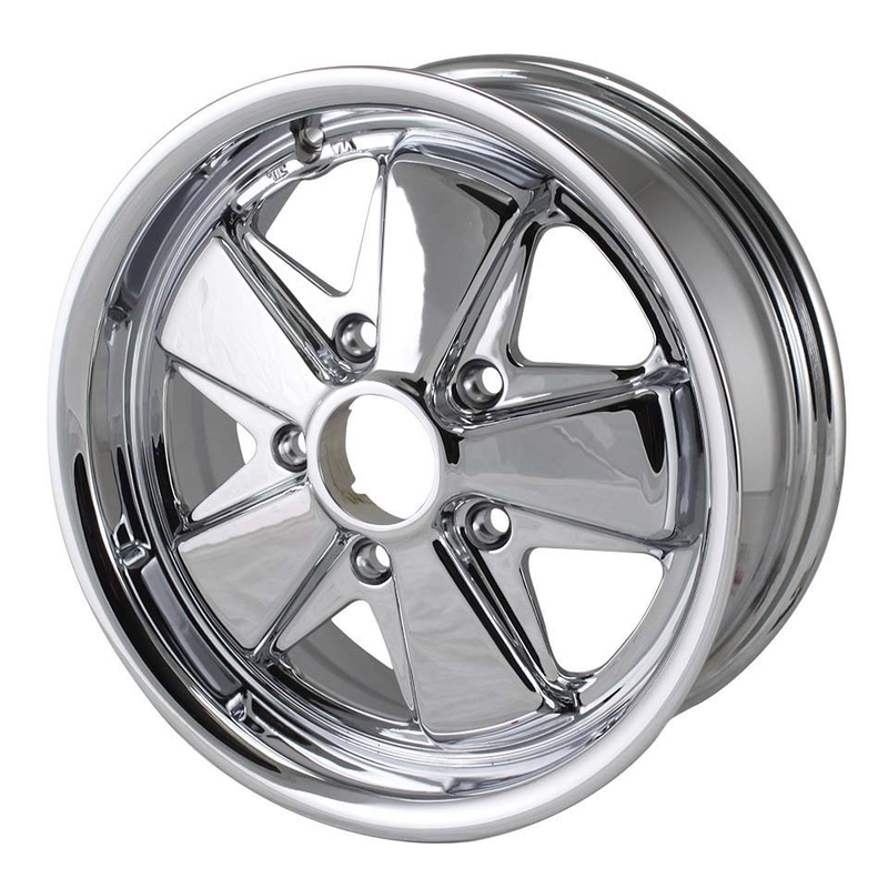 Jante tipo 911, cromada, DEEP6, 15 x 6, 5 furos (5x130), ET +35 